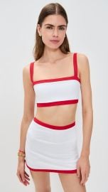 Reformation Adelina Ecomove Two Piece Set in White Red at Shopbop